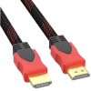 HDMI kabelis FullHD 4K 3D 2,7 m - melns un sarkans