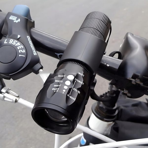 Ar akumulatoru darbināms priekšējais LED velosipēda lukturis līdz 100 m