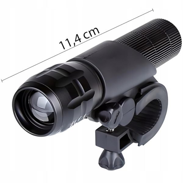 Ar akumulatoru darbināms priekšējais LED velosipēda lukturis līdz 100 m