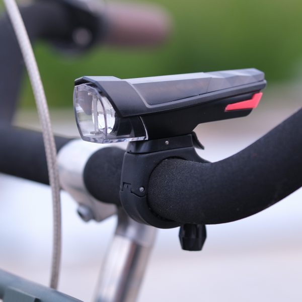 Uzlādējamas velosipēda gaismas priekšā un aizmugurē, 3 LED režīmi