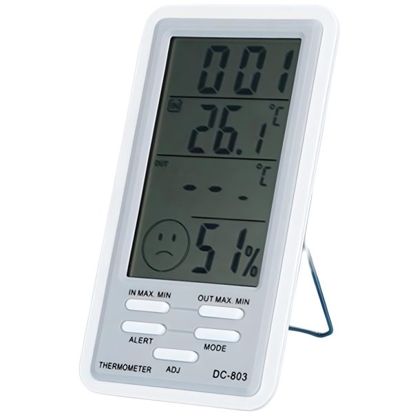 Meteoroloģiskā stacija, termometrs, higrometrs, pulkstenis ar zondi