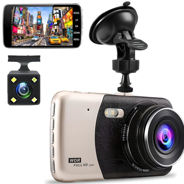 Automašīnas DVR ar Full HD TF atpakaļskata kameru