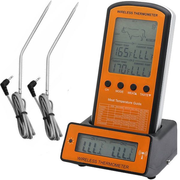 Gastronomiskais termometrs ar zondi gaļas un vīna grilēšanai LCD -50-300C