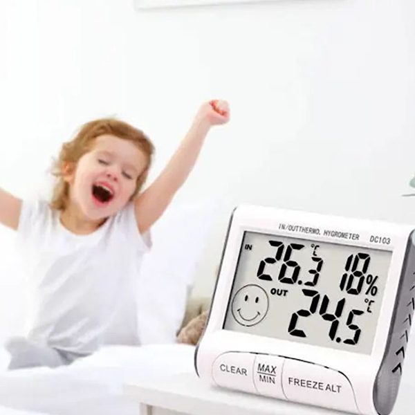 Meteoroloģiskā stacija ar termometru, higrometru, zondi -10-50C LCD