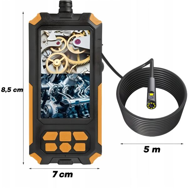 Endoskopa pārbaudes kamera, 8 gaismas diodes, 3 uzgaļi, Full HD