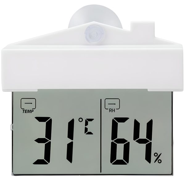 Termometra higrometrs lietošanai ārpus telpām uz loga, pašlīmējošs -20-70C