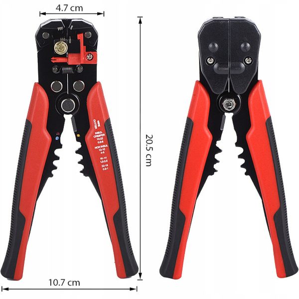 Kabeļu un vadu izolācijas noņēmējs, gofrēšanas knaibles, 3 vienā