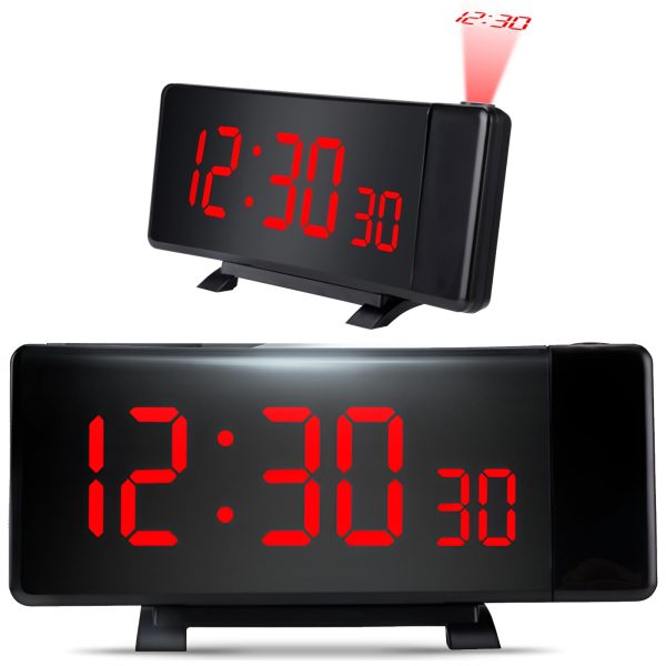 Modinātājs ar projektoru, 10 skaļuma līmeņi, 8 collu ekrāns