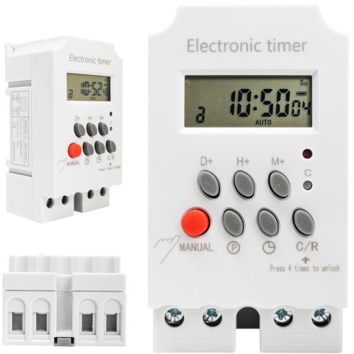 Programmētāja taimera slēdzis sliedes 30 LCD programmām