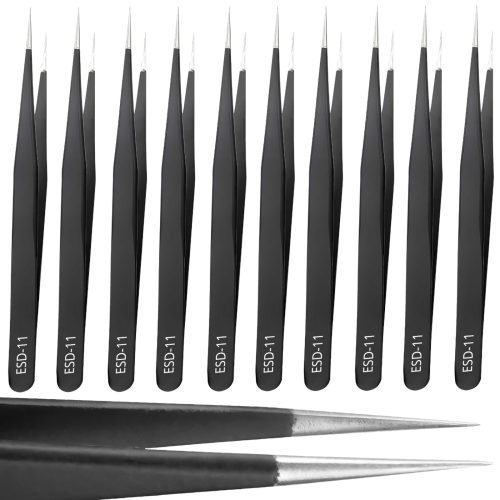 Antimagnētiskas tērauda pincetes ESD-11 14 cm - 10 gab.
