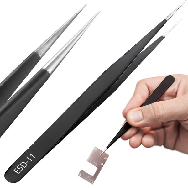 Antimagnētiskas tērauda pincetes ESD-11 14 cm - 10 gab.