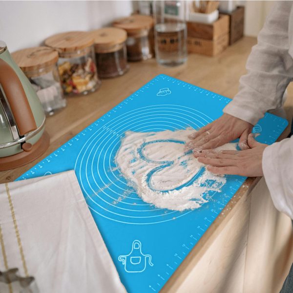 Silikona mīklas paklājiņš ar mērlenti 65 x 45 cm