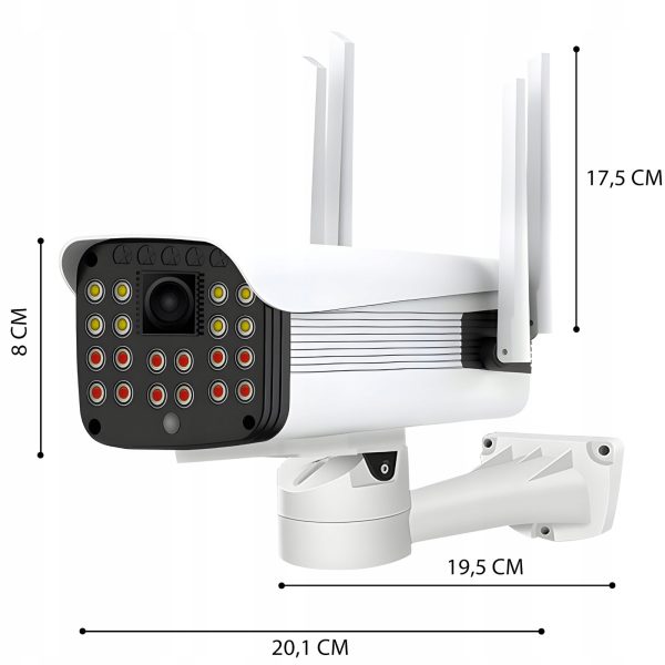 1030134-4-kamera-bezprzewodowa-zewnetrzna-z-detekcja-ruchu-retoo-hurtownia-dropshipping.jpg Bezvadu āra kamera ar kustību detektoru, Wi-Fi, IP, Full HD, 20 LED