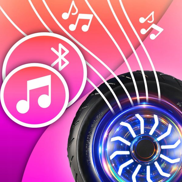 Elektriskais skrituļdēlis Hoverboard ar Bluetooth skaļruni, LED gaismu un aizsargiem 6,5 collas