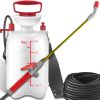 5 litru rokas dārza smidzinātājs - balts un sarkans