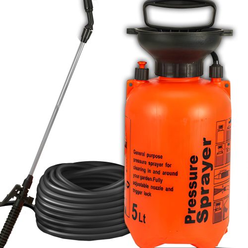 5L rokas spiediena dārza smidzinātājs - oranžs