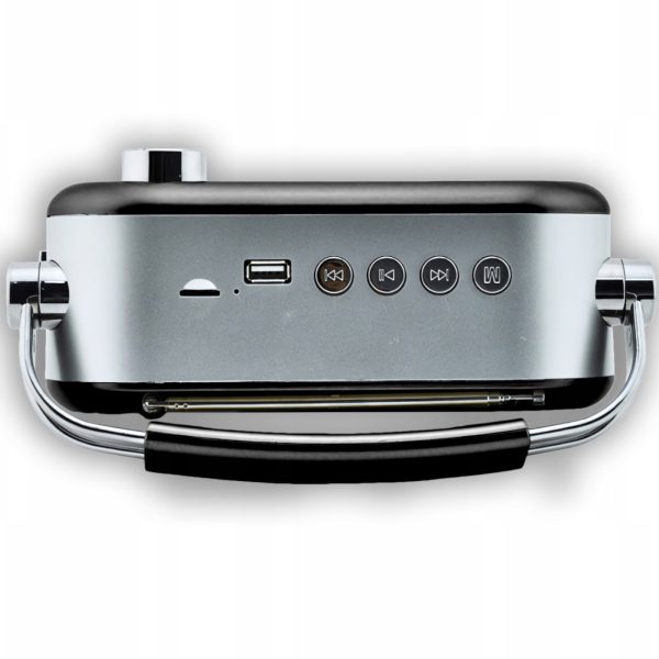 Pārnēsājams FM virtuves darbnīcas radio, darbināms ar elektrotīklu, darbināms ar baterijām