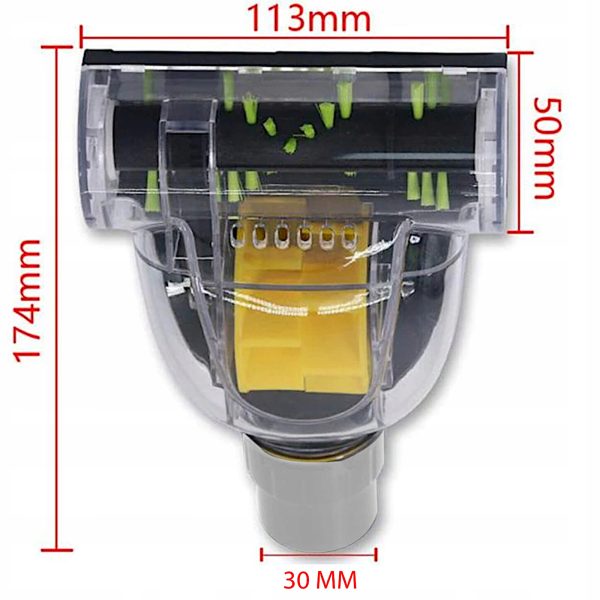 Turbo birste, universāla, daudzfunkcionāla birste putekļsūcējam