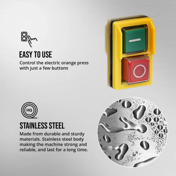 Pusautomātiska apelsīnu sulu spiede 20 gab./min 120 W