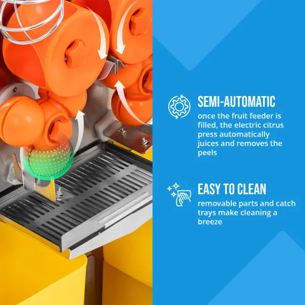 Pusautomātiska apelsīnu sulu spiede 20 gab./min 120 W