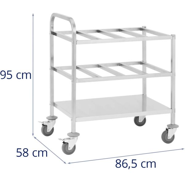 10013421-4.jpg Viesmīļa transportēšanas ratiņi 24 GN 1/6 konteineriem līdz 450 kg