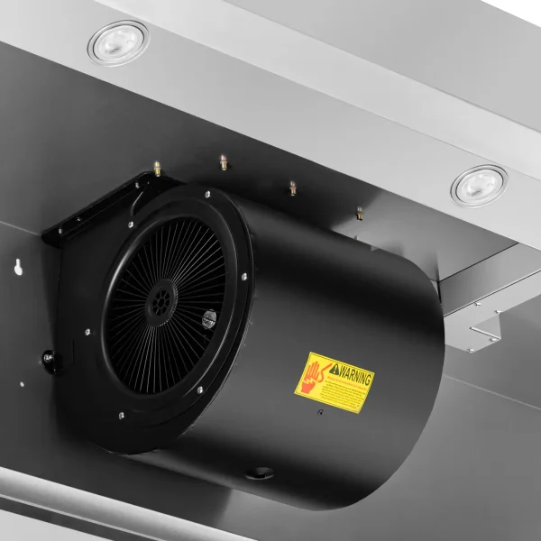 10013434-3.jpg Gastronomiskais tvaika nosūcējs ar motoru un apgaismojumu STEEL 140 cm 1500 m3/h 250 W