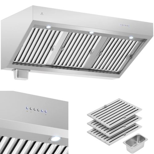 10013434-okap-pochlaniacz-gastronomiczny-z-silnikiem-oswietleniem-stal-140-cm-1500m3-h-250-w-ean-4062859281944-hurtownia-sklep.jpg Gastronomiskais tvaika nosūcējs ar motoru un apgaismojumu STEEL 140 cm 1500 m3/h 250 W