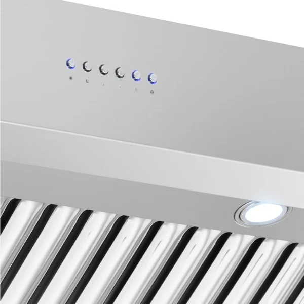 10013435-2.jpg Gastronomiskais tvaika nosūcējs ar motoru un apgaismojumu STEEL 160 cm 1500 m3/h 250 W