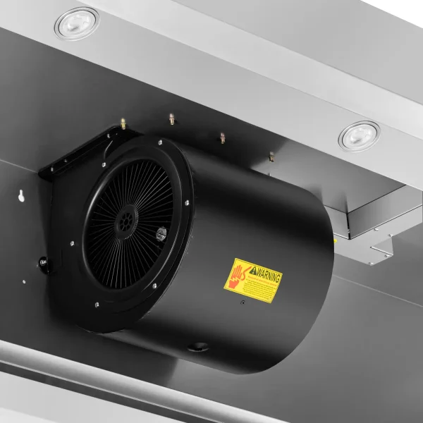 10013435-3.jpg Gastronomiskais tvaika nosūcējs ar motoru un apgaismojumu STEEL 160 cm 1500 m3/h 250 W