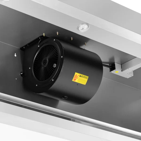 10013436-3.jpg Gastronomiskais tvaika nosūcējs ar motoru un apgaismojumu STEEL 200 cm 1500 m3/h 255 W