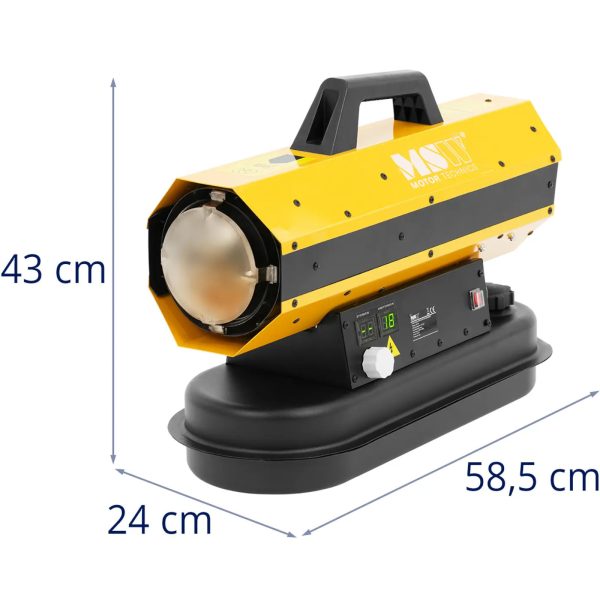 Eļļas pūtēja sildītājs darbnīcas zāles apsildei 12 l 20 kW