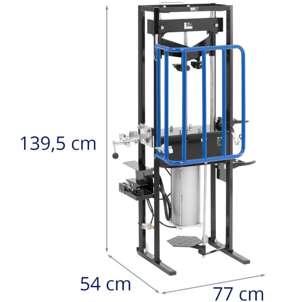 Pneimatiskā atsperes spriegotāja diametrs 410 mm, 105–180 mm, 1 t, 8 bar
