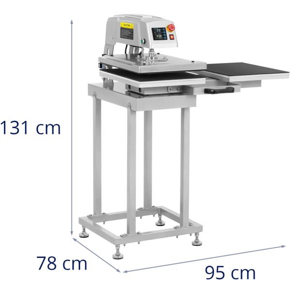Dubultā pneimatiskā siltuma pārneses prese 40 x 50 cm
