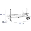 10090614-4.jpg Pārnēsājama zāģētava benzīna ķēdes zāģiem līdz 90 cm / 36 collām, platums 81 cm