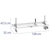10090674-4.jpg Pārnēsājama zāģētava benzīna ķēdes zāģiem līdz 122 cm / 48 collām, platums 112 cm