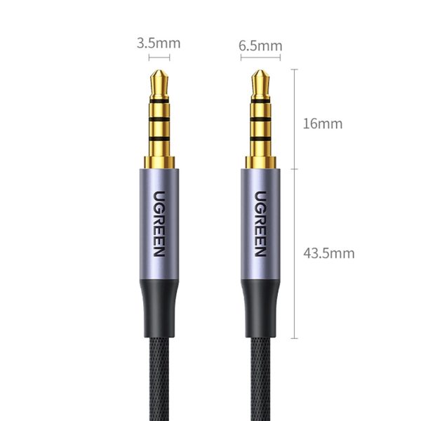 Audio kabelis mini ligzda 3,5 mm - mini ligzda 3,5 mm 1 m - pelēks
