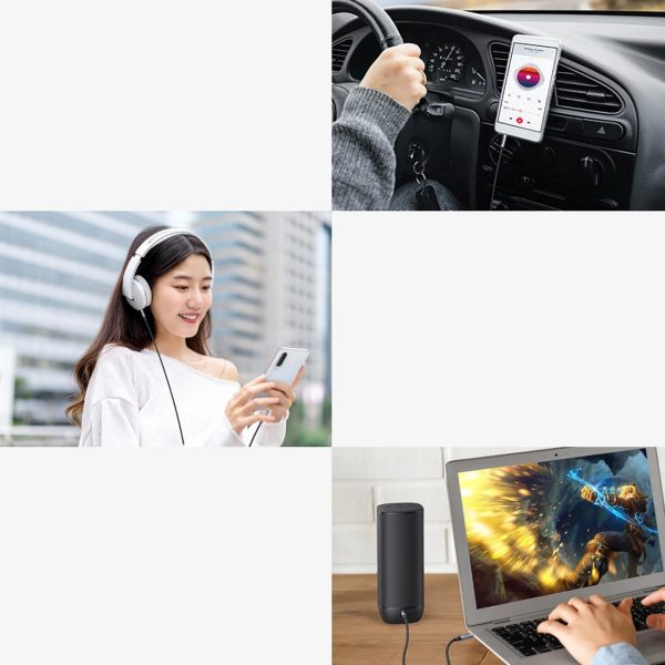 Audio kabelis mini ligzda 3,5 mm - mini ligzda 3,5 mm 1 m - pelēks