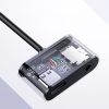 Divu portu audio adapteris USB-C (vīriešu) - 3,5 mm mini ligzda / USB-C (sieviešu) - pelēks