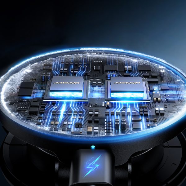 Magnētiskais automašīnas telefona turētājs ar 15 W induktīvo lādētāju - melns