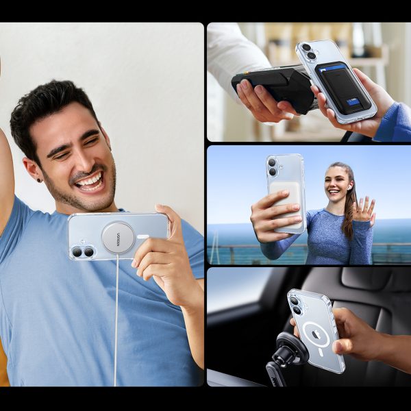 1027191-4-etui-case-classy-clear-magnetic-na-iphone-16-prz-ugreen-hurtownia-dropshipping.jpg Elegants, caurspīdīgs magnētisks iPhone 16 vāciņš — caurspīdīgs