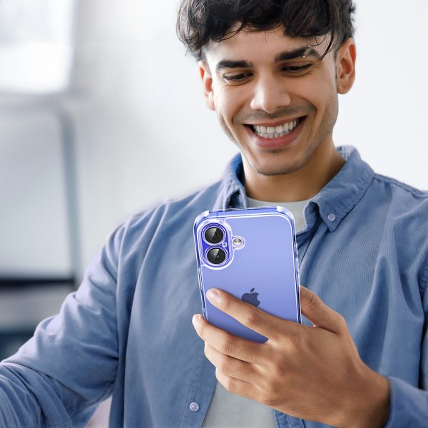 Elegants, caurspīdīgs aizsargvāciņš iPhone 16 tālrunim — caurspīdīgs