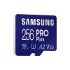 Samsung MicroSDXC 256Gb PRO Plus atmiņas karte ar microSD adapteri