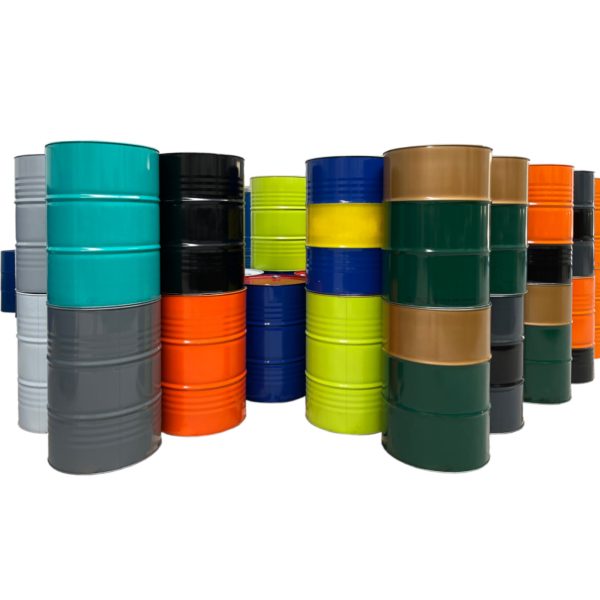 Tērauda metāla muca TH 216,5L ar rievām, 3/4 un 2 korķiem vākā - KRĀSU SAJAUKUMS