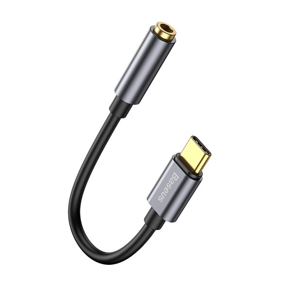 Austiņu adapteris USB-C - mini ligzda 3,5 mm DAC 24 biti 48 kHz - pelēks