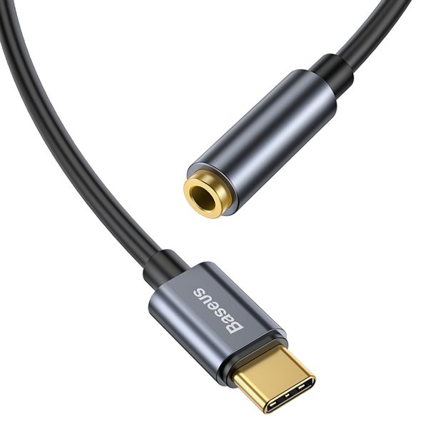 Austiņu adapteris USB-C - mini ligzda 3,5 mm DAC 24 biti 48 kHz - pelēks