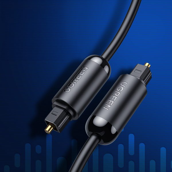 Toslink SPDIF optiskais audio kabelis 2m - melns