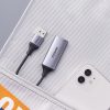 HDMI (sieviešu) - USB-A / USB-C (vīriešu) adapteris - pelēks