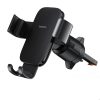 Metāla 3. vecuma gravitācijas automašīnas telefona turētājs gaisa atverei - melns