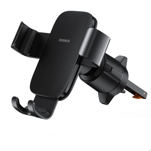 Metāla 3. vecuma gravitācijas automašīnas telefona turētājs gaisa atverei - melns