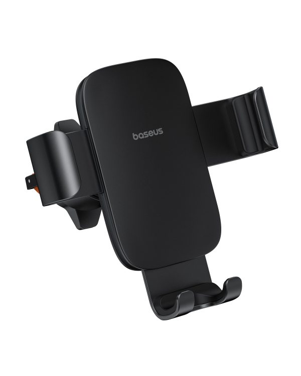 Metāla 3. vecuma gravitācijas automašīnas telefona turētājs gaisa atverei - melns